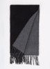 Classic Reversible sjaal in wolblend 168 x 25 cm - Antraciet