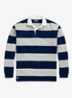 Comfort fit polo met streepprint - Newport Navy/Andover Heat / Blauw