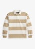 Comfort fit polo met streepprint - Trophy Cream/Classic Khaki / Khaki