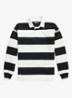 Comfort fit polo met streepprint - Trophy Cream/Polo Black / Zwart