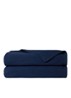 Conor plaid van  katoen 275 x 230 cm - Donkerblauw