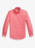 Custom fit overhemd met logoborduring - Pale Red
