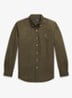 Custom fit garment-dyed Oxford overhemd - Company Olive / Olijfgroen
