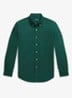 Custom fit garment-dyed Oxford overhemd - Moss Agate / Donkergroen