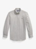 Custom fit gemêleerd Oxford overhemd - Lichtgrijs