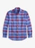 Custom fit geruit Oxford overhemd - Blauw