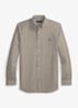 Custom fit gestreept poplin overhemd - 4655AG Nutmeg Brown