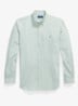Custom fit gestreept poplin overhemd - 4655AE Faded Mint