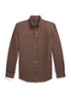 Custom fit overhemd met logoborduring - Nutmeg Brown / Bruin