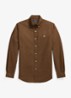 Custom fit overhemd met logoborduring - Chestnut / Lichtbruin
