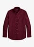Custom fit overhemd met logoborduring - Classic Wine / Wijnrood