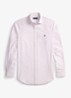 Custom fit overhemd met ruitdessin en logoborduring - White Light Lilac / Lichtroze-486O