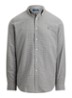 Custom fit overhemd met ruitdessin en logoborduring - Grey Heather / Grijs