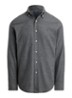 Custom fit overhemd met ruitdessin en logoborduring - Grey Heather / Grijs