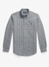 Custom fit overhemd met ruitdessin en logoborduring - Grey Heather / Grijs