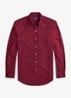 Custom fit overhemd met ruitdessin - WINE/NERO