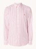 Custom fit overhemd met streepprint  - Pink/White / Roze