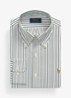 Custom fit overhemd met streepprint - Pine/White / Groen