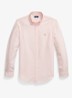 Custom fit overhemd met streepprint - Peach / White / Zalmroze