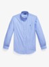 Custom fit overhemd met streepprint - Med Blue White / Blauw