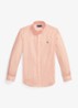 Custom fit overhemd met streepprint - White Kona Orange / Oranje