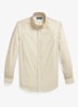 Custom fit overhemd met streepprint - Coastal Beige White / Beige