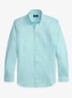 Custom Fit overhemd van linnen - New Aqua / Aquablauw