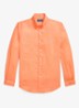 Custom Fit overhemd van linnen - Pompano Orange