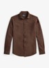 Custom fit overhemd van linnen - Nutmeg Brwn / Bruin
