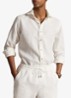 Custom fit overhemd van linnen - Ceramic White / Wit