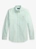 Custom fit Oxford overhemd met streepprint - Hillside Green / Mintgroen