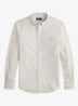 Custom fit Oxford overhemd met streepprint - Nutmeg Brown White / Bruin