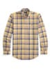Custom fit tattersall Oxford overhemd met ruitdessin - Geel