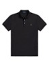 Custom slim fit polo met logo - Polo Black / Zwart