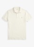 Custom slim fit polo met stretch - Pale Cream / Crème