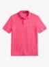 Custom slim fit polo van piqué katoen met logoborduring - Hot Pink/C2740