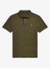 Custom slim fit polo van piqué katoen met logoborduring - Defender Green/C2226