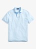 Custom slim fit polo van piqué katoen met logoborduring - Office blue / Blauw