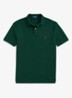 Custom slim fit polo van piqué katoen met logoborduring - College Green / Groen