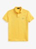 Custom slim fit polo van piqué katoen met logoborduring - Yellowfin/C7370