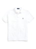 Custom slim fit polo van piqué katoen met logoborduring - White / Wit