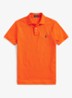 Custom slim fit polo van piqué katoen met logoborduring - Sailing Orange