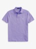 Custom slim fit polo van piqué katoen met logoborduring - Cactus Purple