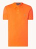 Custom slim fit polo van piqué katoen - Bright Signal Orange / Oranje