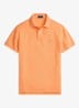Custom slim fit polo van piqué katoen - Pompano Orange / Oranje