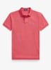 Custom slim fit polo van piqué katoen - Nantucket Red / Rood