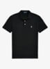 Custom slim fit stretch mesh Polo-shirt - Polo Black / Zwart
