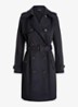Double-breasted trenchcoat met ceintuur - Donkerblauw