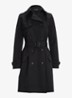 Double-breasted trenchcoat met ceintuur - Zwart
