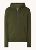 Double-knit hoodie met volledige rits - Company Olive / Legergroen